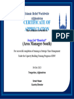 IRW Trainign Certificates