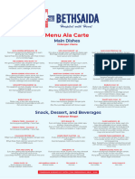 Menu Ala Carte - Journal Menu