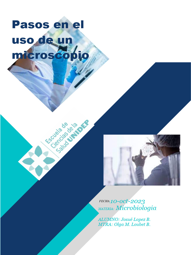 Pasos En El Uso De Un Microscopio Descargar Gratis Pdf Microscopio