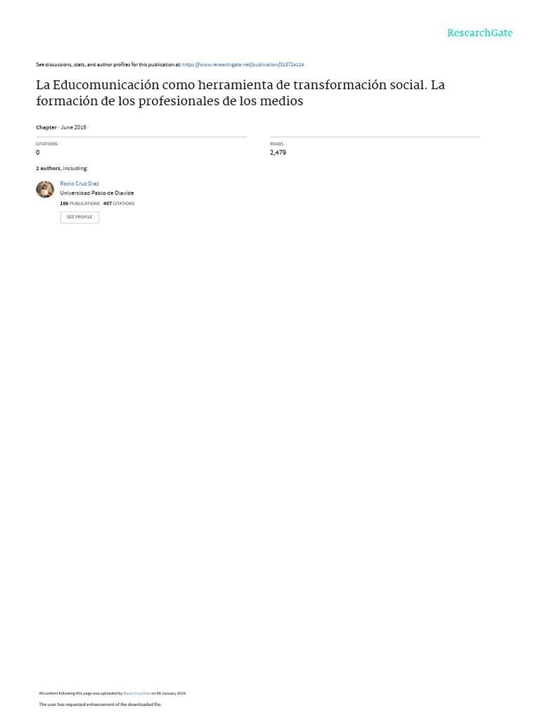 La Educomunicación Como Herramienta de Transformación Social. La ...