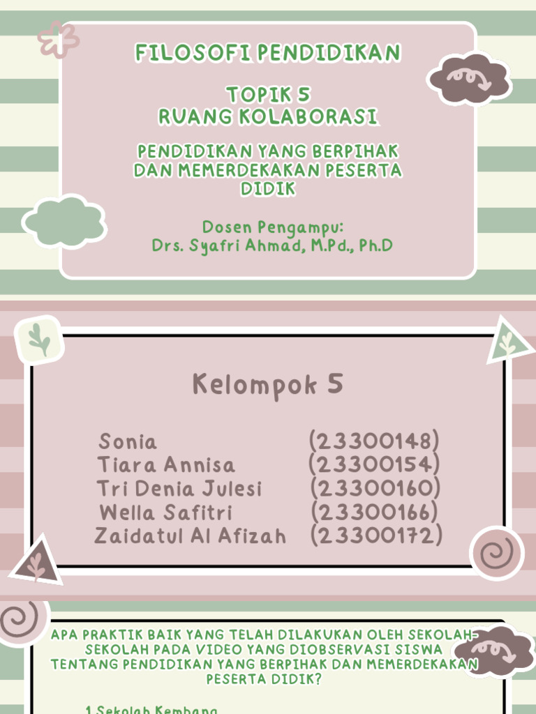 Praktik Pendidikan Memerdekakan Siswa | PDF