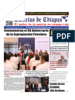 Periódico Noticias de Chiapas, Edición Virtual Martes 19 de Marzo de 2024
