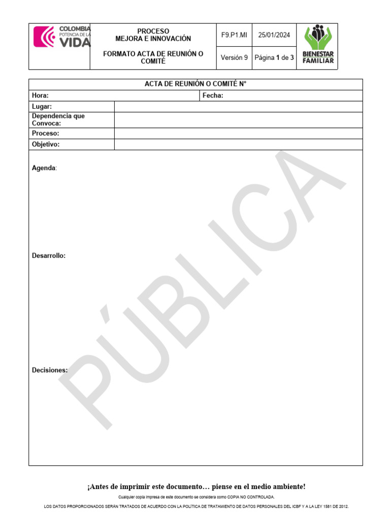 F9 p1 mi formato acta de reunion o comite v9 0 pdf
