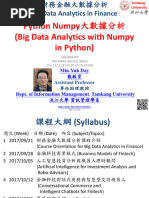 #Big Data Analytics With Numpy in Python