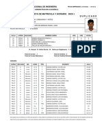 Boleta de Matricula Y Horario 2023-1 Duplicado: Universidad Nacional de Ingenieria