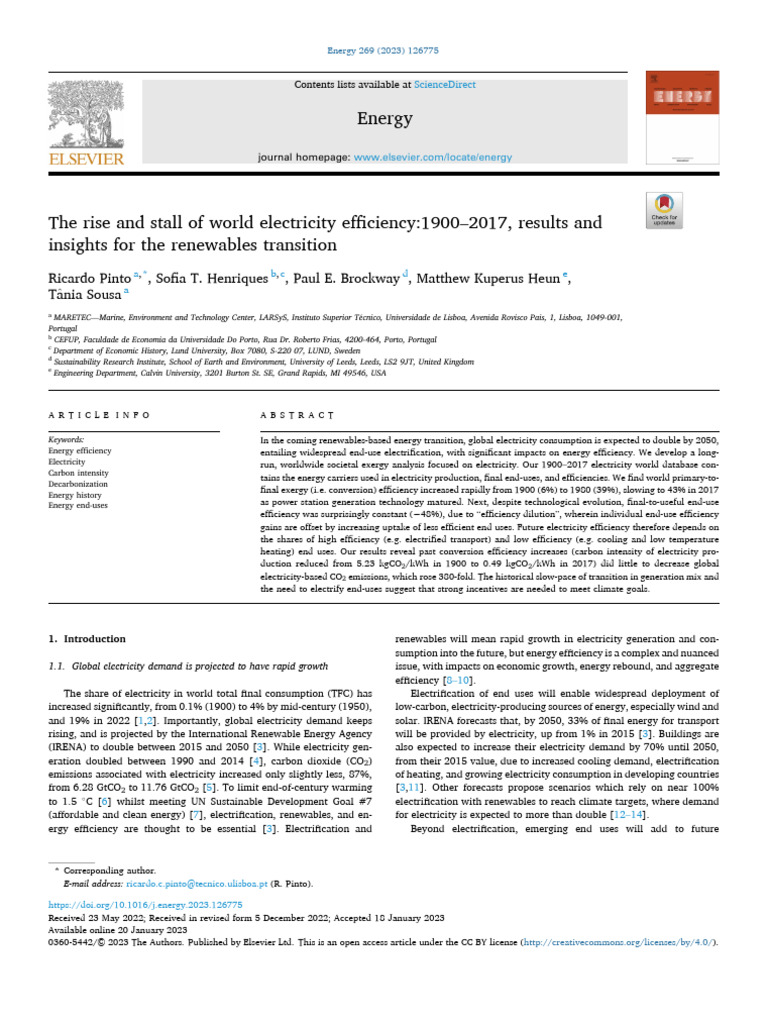 Global Electricity Efficiency Trends | PDF | Efficient Energy Use ...