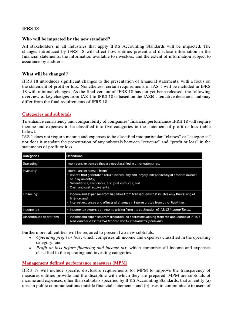 Ifrs 18 | PDF | International Financial Reporting Standards | Income