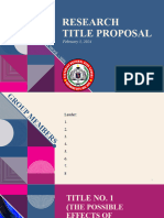 Group 2 Research Title Proposal PPT Template