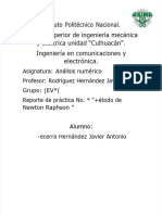 PDF Practica 3 Newton Raphson