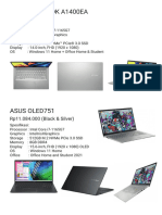 Laptop Cor I7 Asus Dan Lenovo