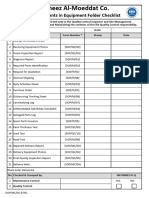 (SOP-MC-01) Equipment Folder Checklist