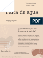 Política Pública "Falta de Agua"