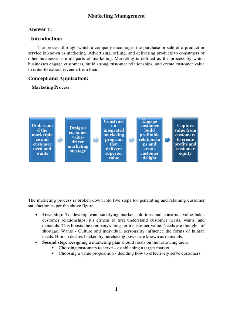 Marketing Management Assignment Overview | PDF | Marketing | Market ...