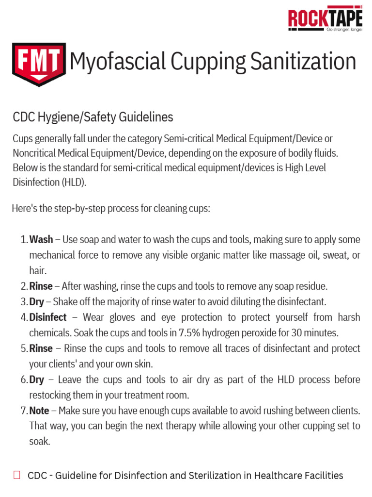 Myofascial Cupping Sanitization Guide | PDF | Wellness