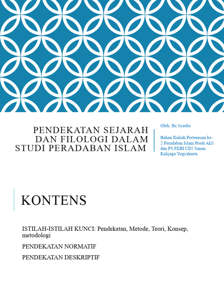 Pendekatan Sejarah dan Filologi Islam | PDF