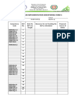 Curriculum Implementation Monitoring Form 1