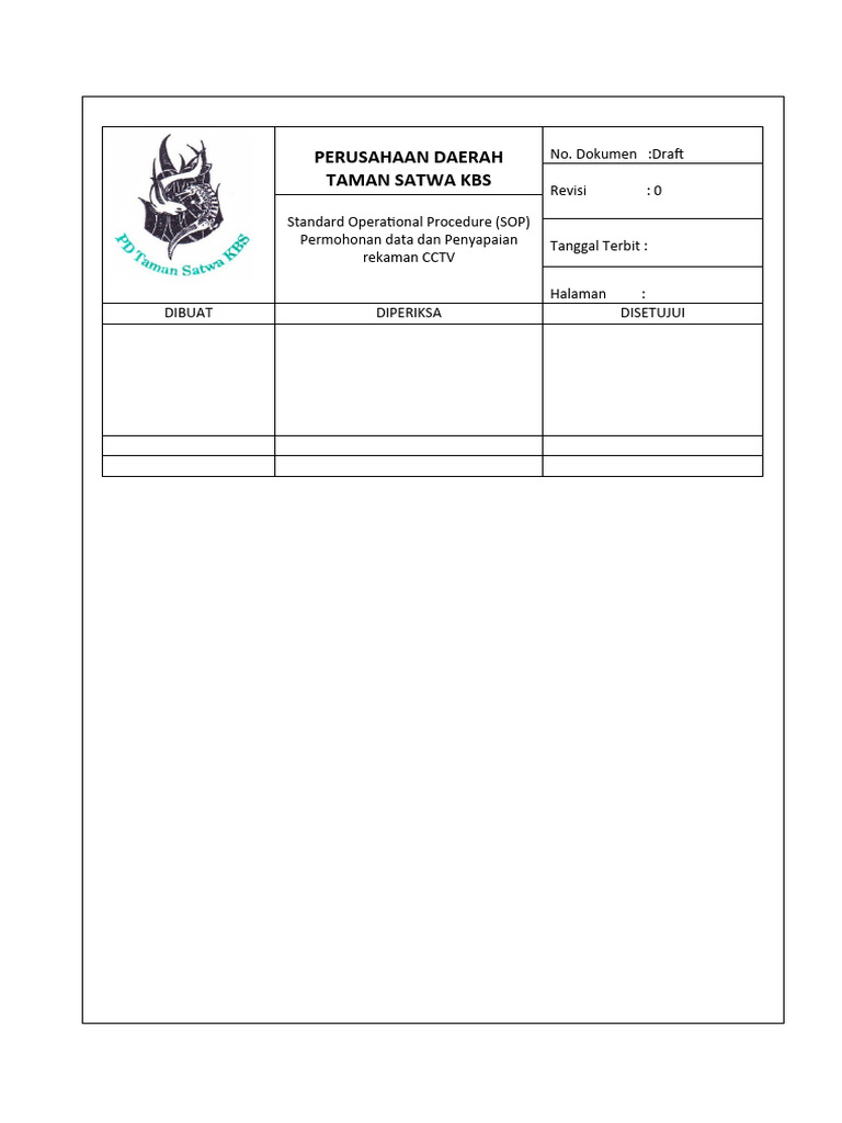 SOP Permohonan Rekaman CCTV KBS | PDF