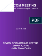 Mancom Meeting - March 2022
