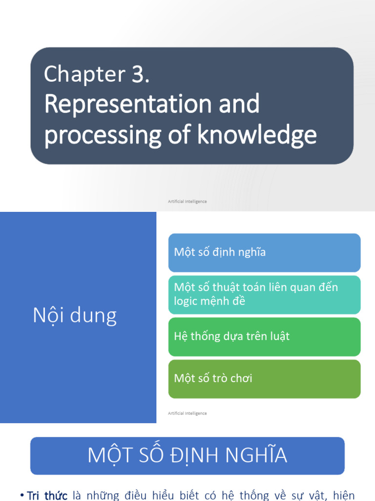 Representation and Processing of Knowledge: Artificial Intelligence | PDF