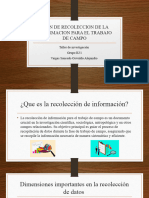 Plan de Recoleccion de La Informacion para El Trabajo de Campo