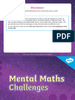 T2 M 572 Mental Maths Challenge Powerpoint Ver 2