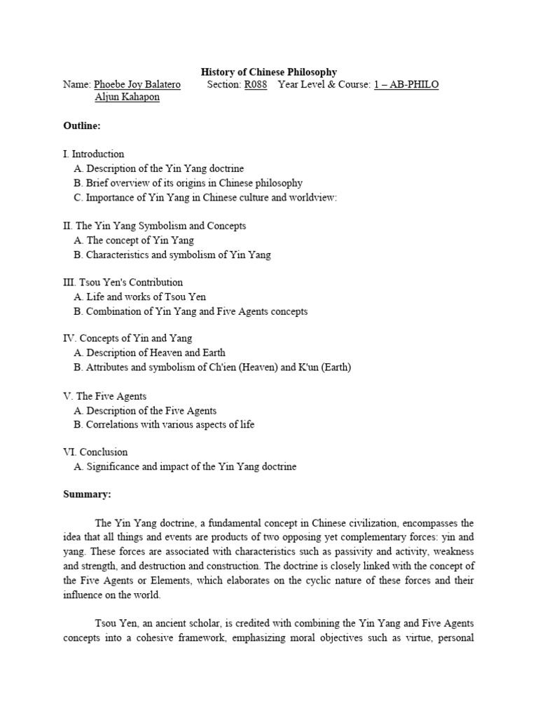 Understanding Yin Yang in Chinese Philosophy | PDF | Yin And Yang ...