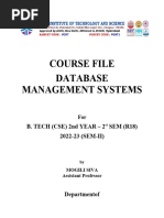 DBMS Course File