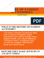 History of Fashion Accessories: (Ancient Times)