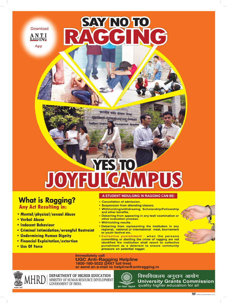 Anti Ragging Poster 2022 | PDF