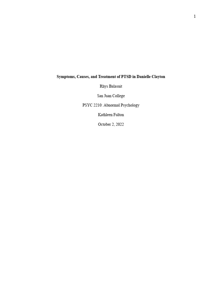 PTSD Analysis in The Haunting of Bly Manor | PDF | Psychological Trauma ...