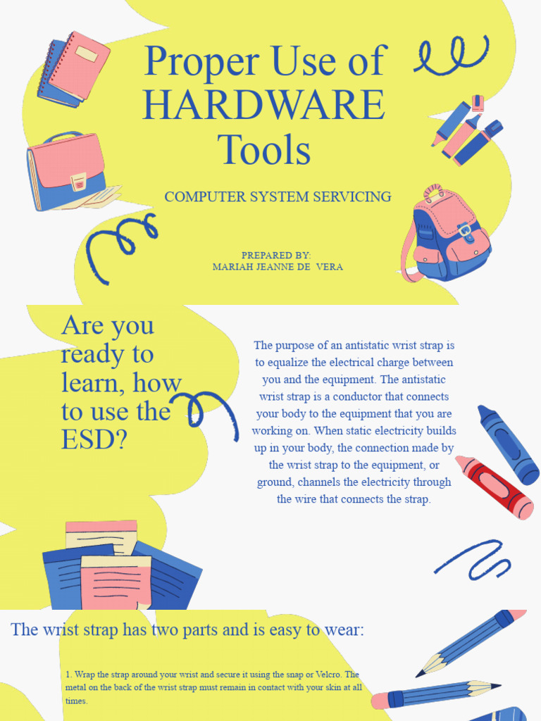 w-2-PROPER USE OF ESD TOOLS | PDF | Screw | Electrostatic Discharge