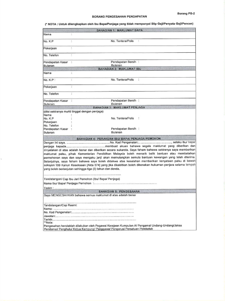 Borang pb 2 pdf