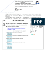 Planificacion de Actividades Modalidad A Distancia Investigación Tercero