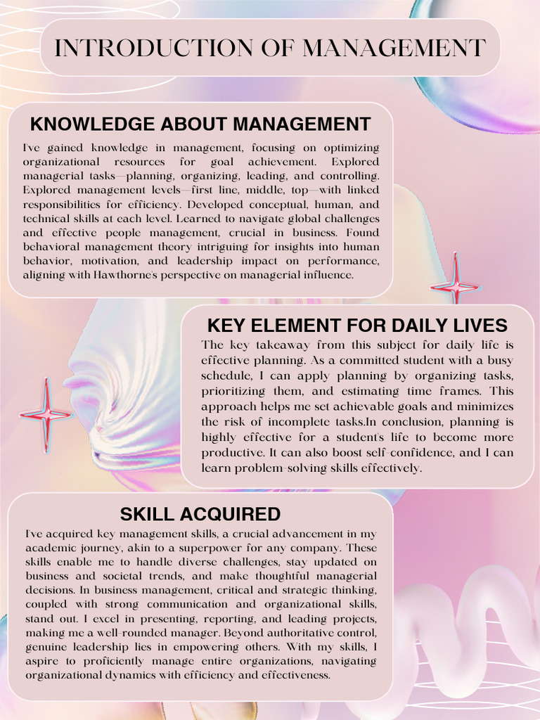 INTRODUCTION OF MANAGEMENT | PDF