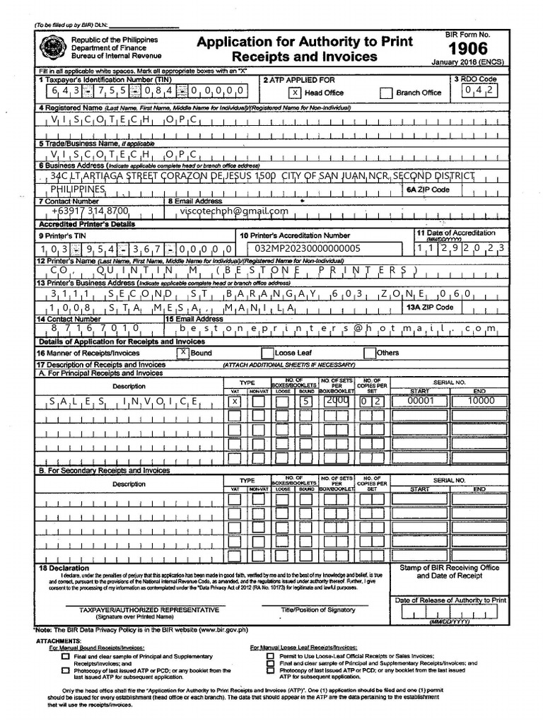 Viscotech OPC Corporate Secretary Certificate | PDF | Value Added Tax ...