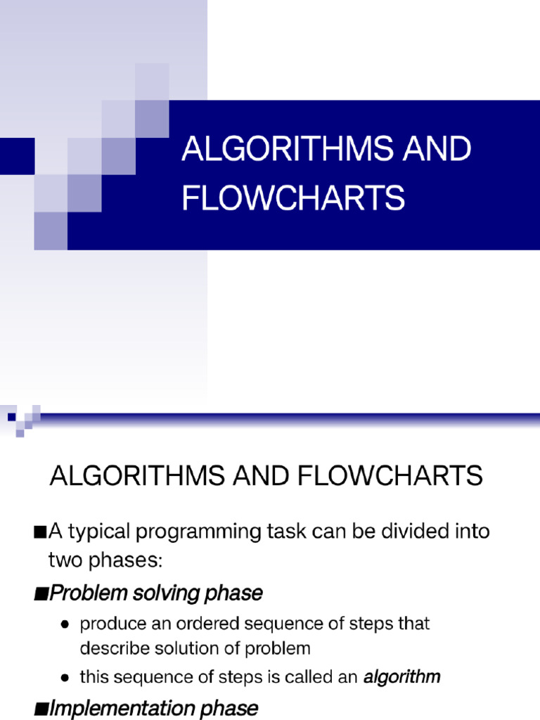 Algorithms and Flowchart | PDF