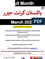 Pakistan Current Affairs March 2023 Free Version