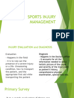 Sports Injury Management