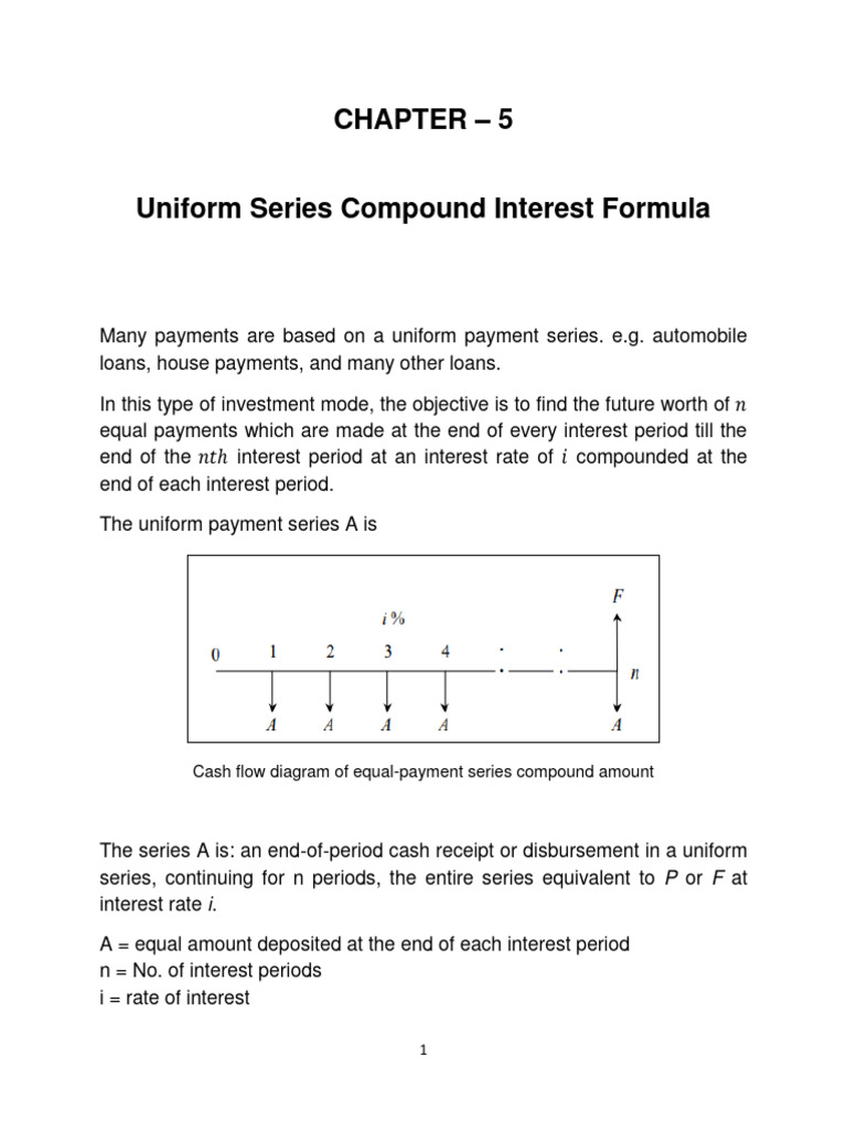 CHAPTER - 5 - Equal-Payment Series Compound Amount | PDF | Interest ...