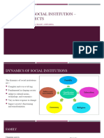 Dynamics of Social Institutions - Changing Aspects