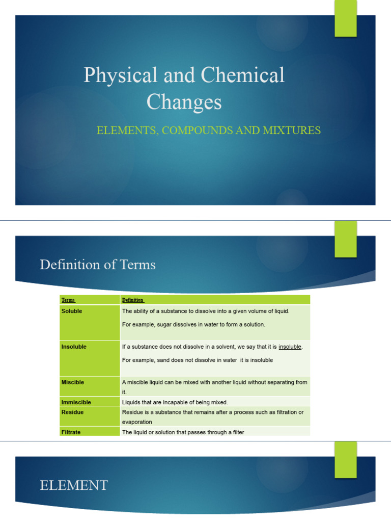 Characteristics Of Temporary Chemical Changes Pdf