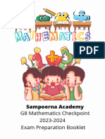 Grade 8 Mathematics Checkpoint Booklet AY 23-24