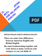 Bristish and American English 