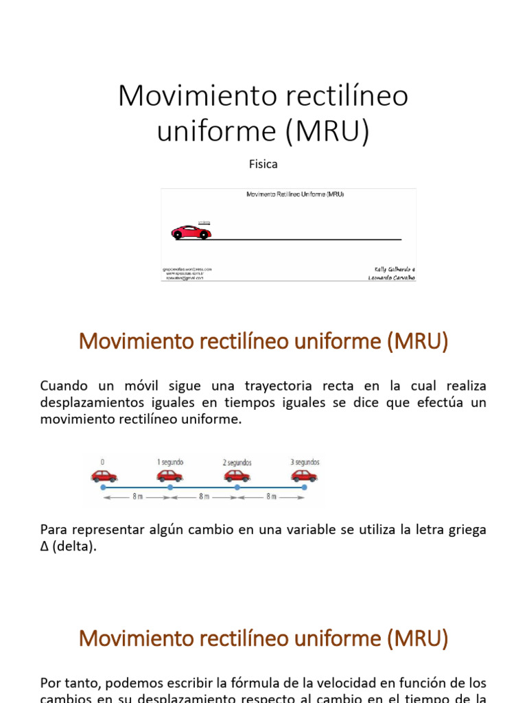 Movimiento Rectilíneo Movimiento Rectilíneo Uniformemente Acelerado ...