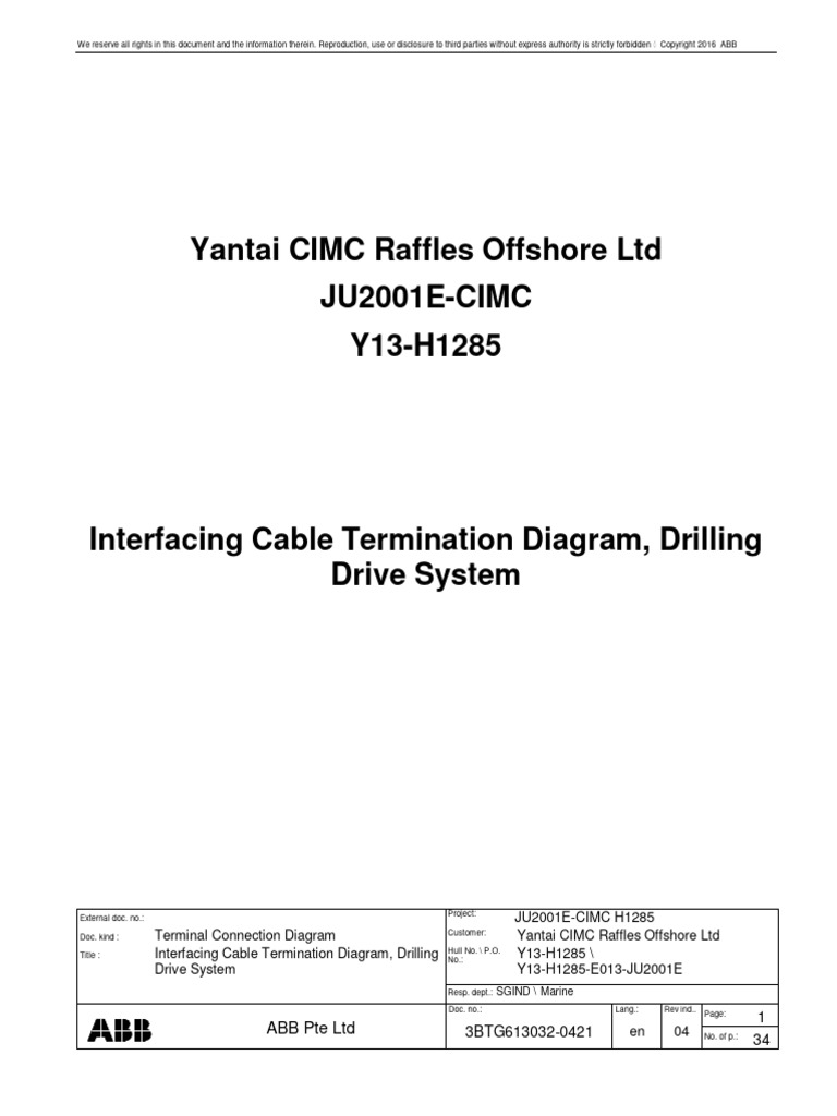 3btg613032-0421 Rev04 Interfacing Cable Termination | PDF | Transformer ...