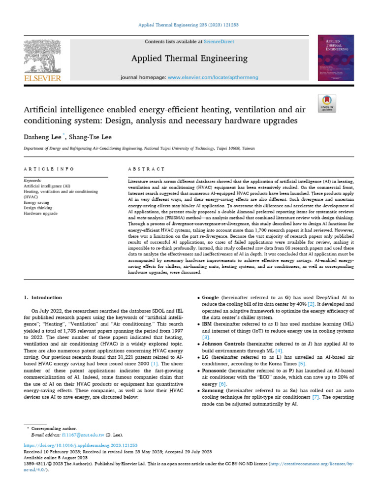 AI-Enhanced Energy Efficiency in HVAC | PDF | Artificial Neural Network ...