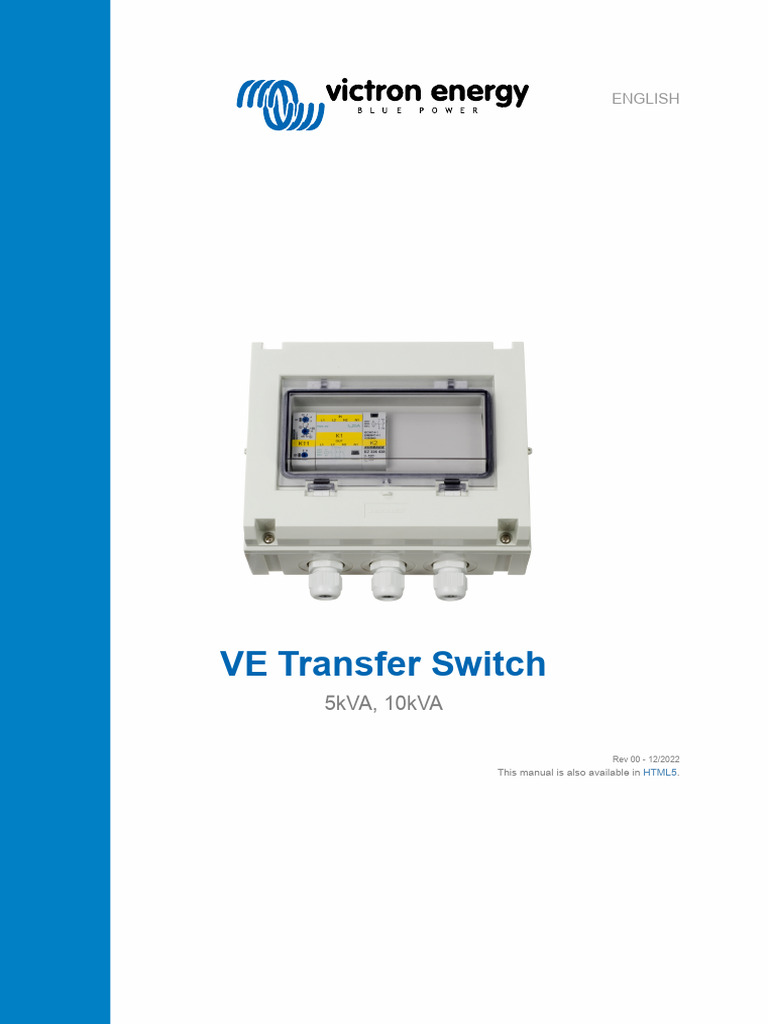 VE Transfer Switch-Pdf-En | Download Free PDF | Power Inverter | Switch
