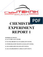 Group E Chemistry Experiment 1