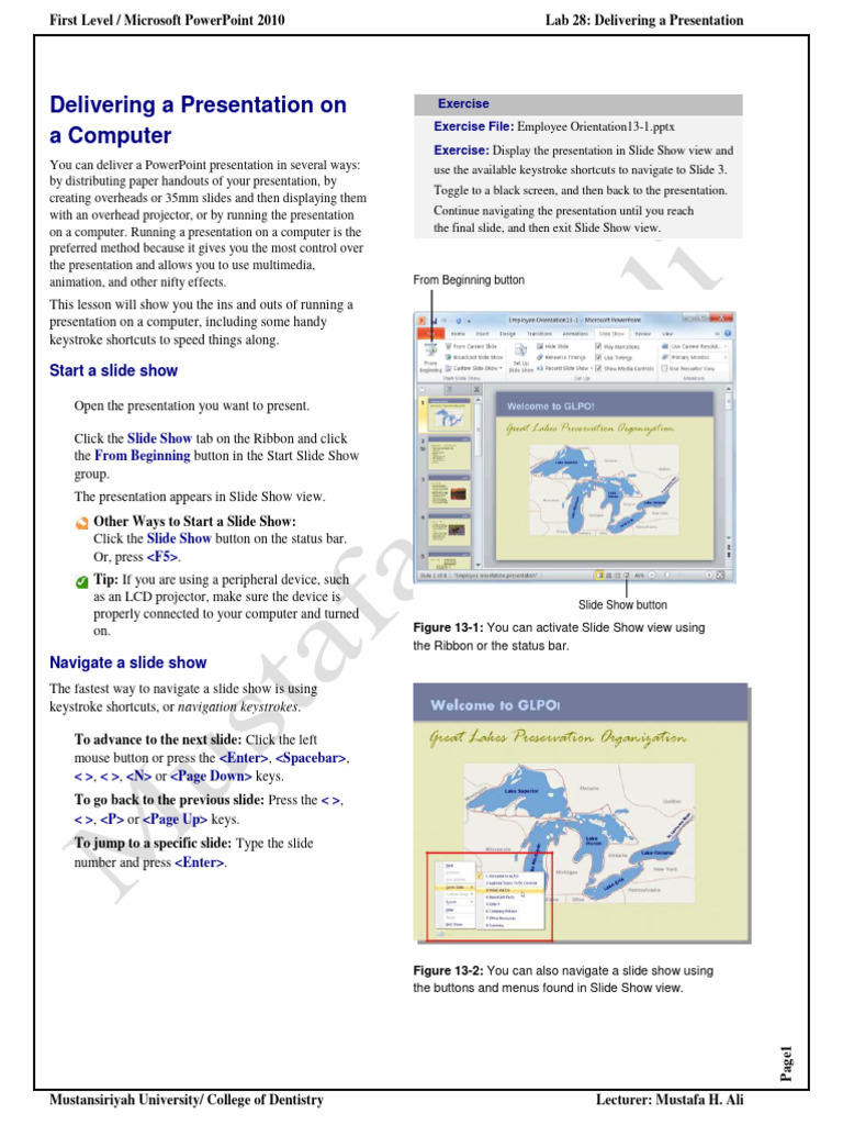 PowerPoint 2010 Presentation Techniques | PDF | Microsoft Power Point ...