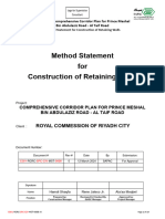 Method Statement For Retaining Wall
